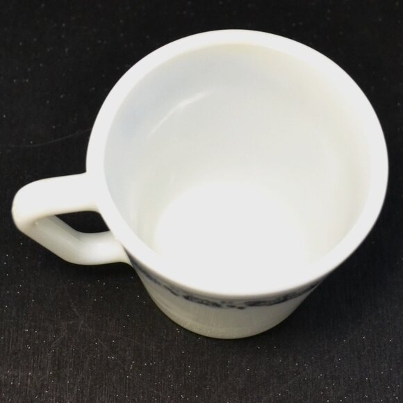 Vintage Pyrex Set Of 3 Coffee Cups Old Town Blue Pattern - Picture 5 of 6